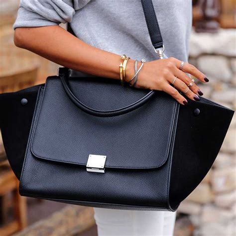 celine trapeze bag black small|Celine tote bag buy online.